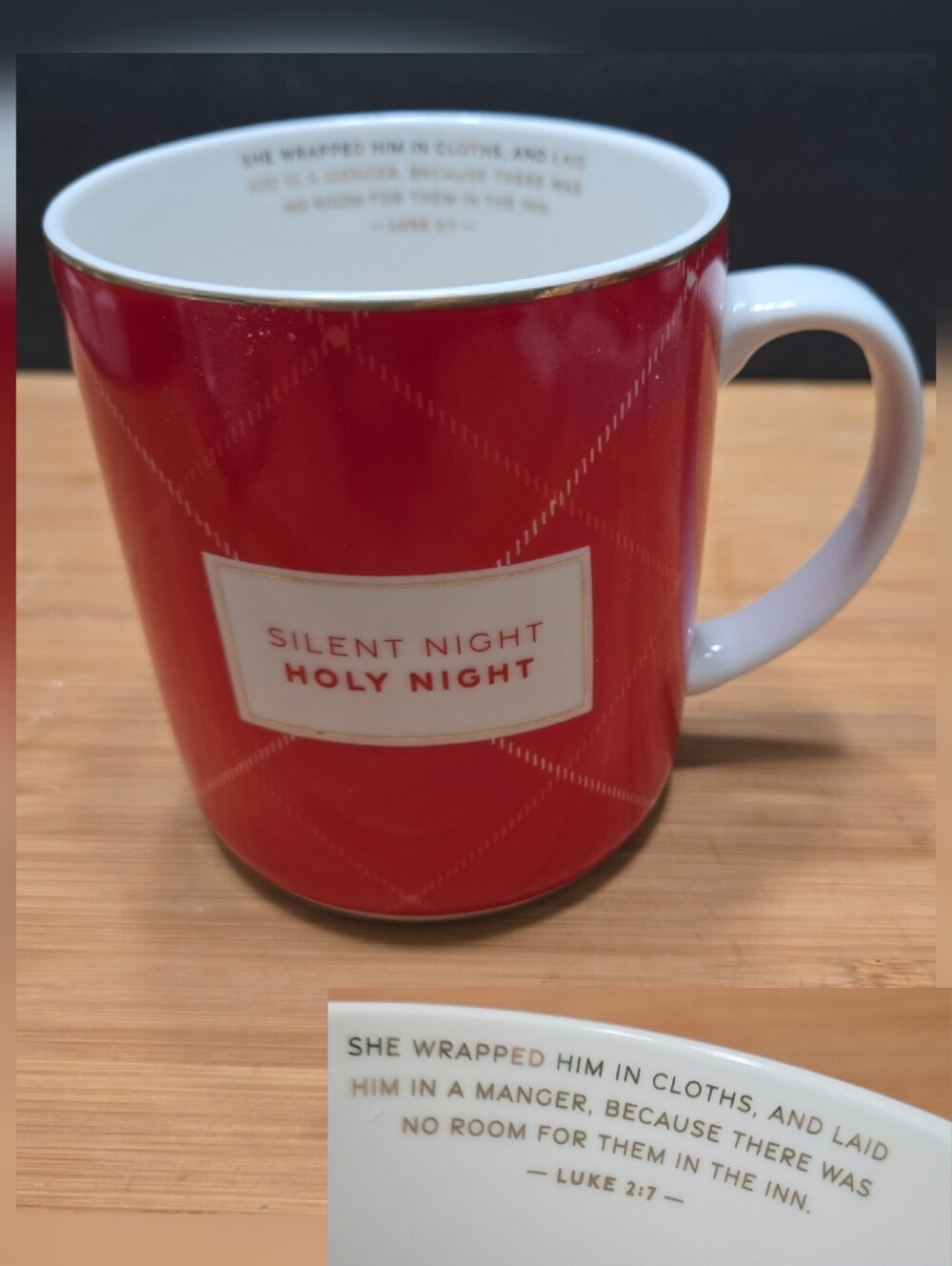 Oh Holy Night Mug Coffee Cup SILENT NIGHT HOLY NIGHT coffee mug tea cup  NEW